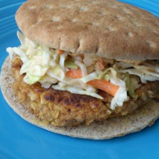 Spicy Chickpea Burgers With Slaw