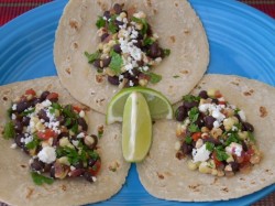 Spicy Black Bean and Corn Tacos