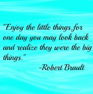 Enjoy little things quote