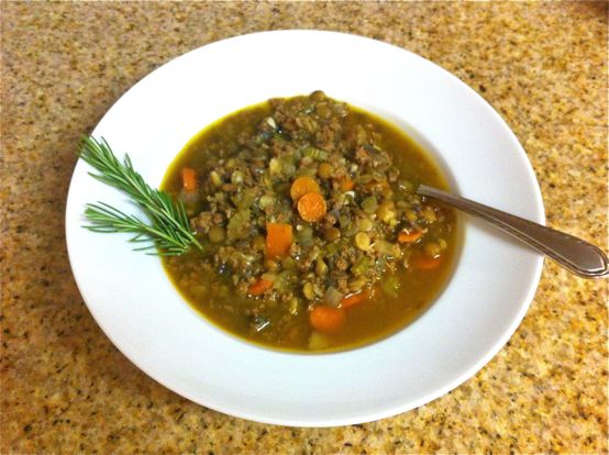 Beef Lentil Soup with Rosemary 2