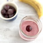 Banana Cherry and Peanut Butter Smoothie