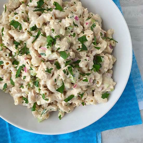 macaroni tuna salad with dill
