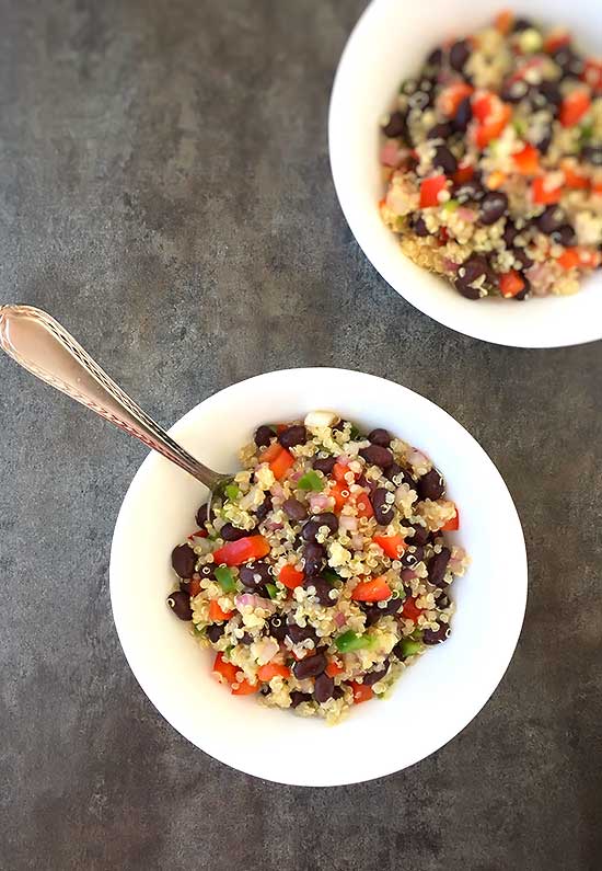 Spicy Quinoa and Black Bean Salad