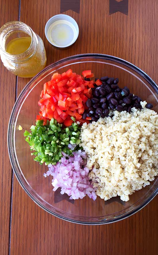 Spicy Quinoa and Black Bean Salad