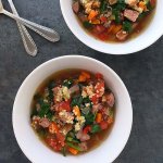 Italian Sausage Quinoa and Spinach Soup