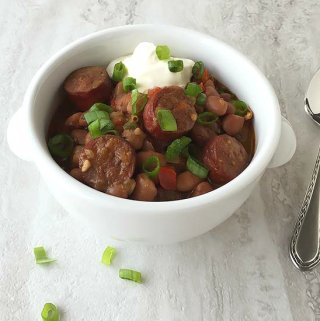 Slow Cooker Andouille and Bean Chili