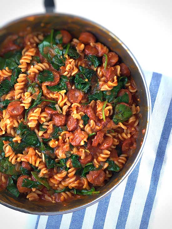 Andouille Sausage and Pasta Skillet
