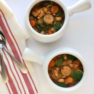 Sausage Cannellini Bean and Spinach Soup