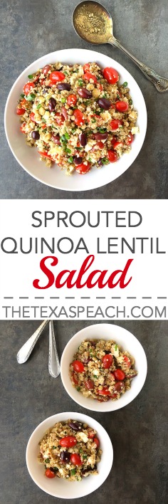 Sprouted Quinoa Lentil Salad