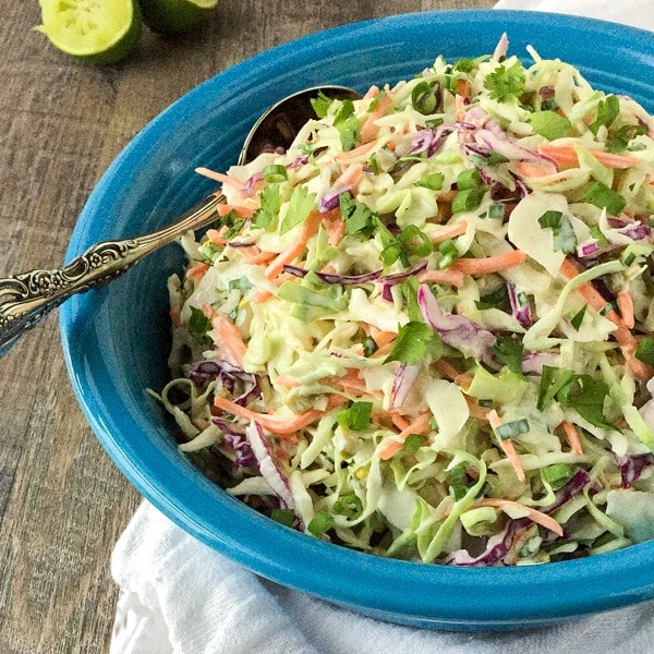 Easy Coleslaw with Jalapeños and Cilantro