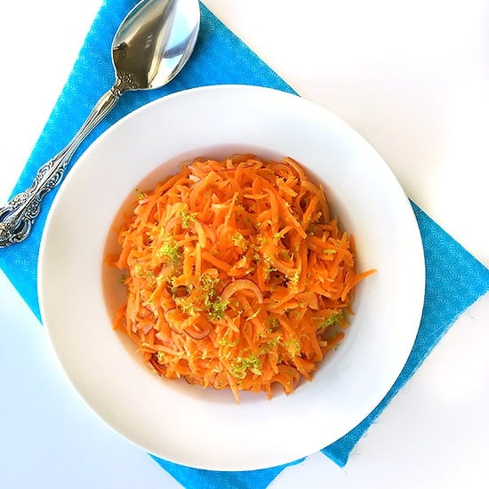 Grated Carrot Salad with Lime Vinaigrette