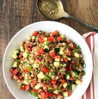 Italian Sprouted Lentil Salad
