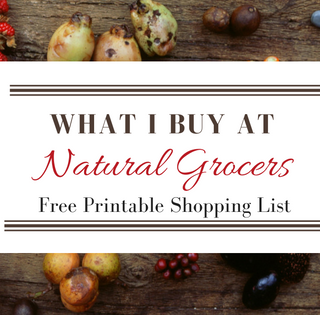 Shopping List Natural Grocers