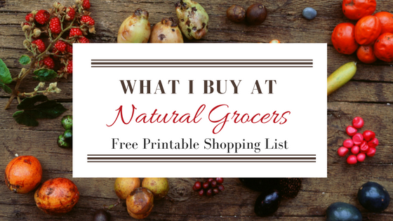 Shopping List Natural Grocers