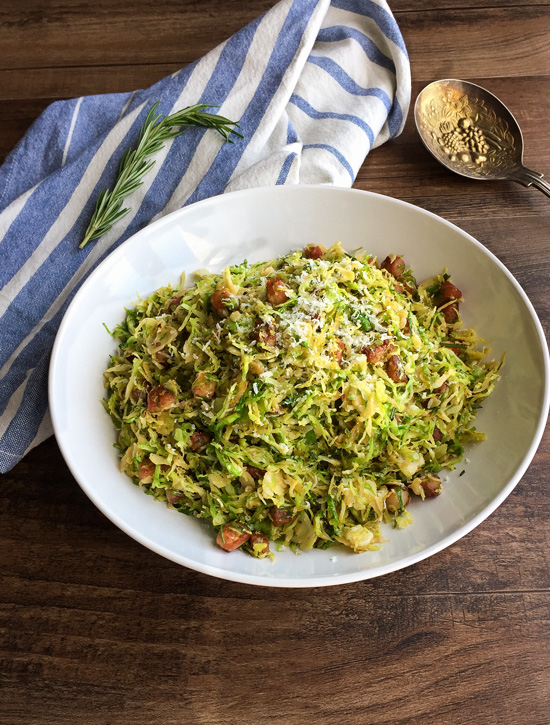 Sautéed Brussels Sprouts with Pancetta