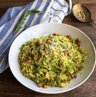 Sautéed Brussels Sprouts with Pancetta