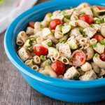 Featuring a light creamy dressing this Chicken Macaroni Salad is not only delicious but healthy and easy to make!