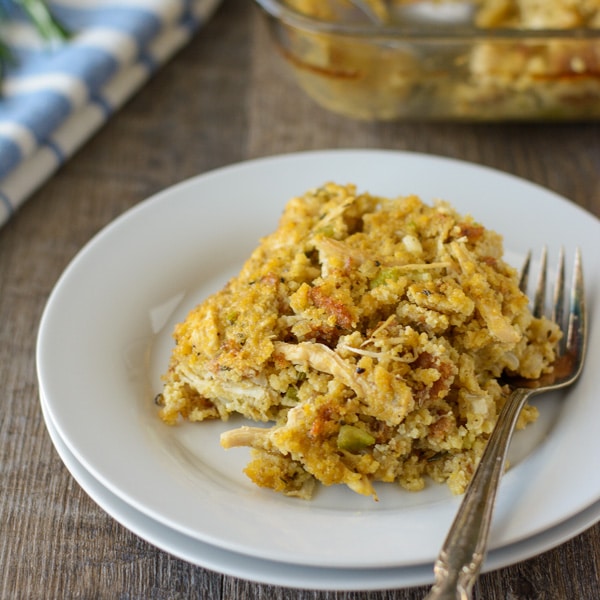Cornbread Dressing with Chicken (Small Batch) - Healthier Dishes